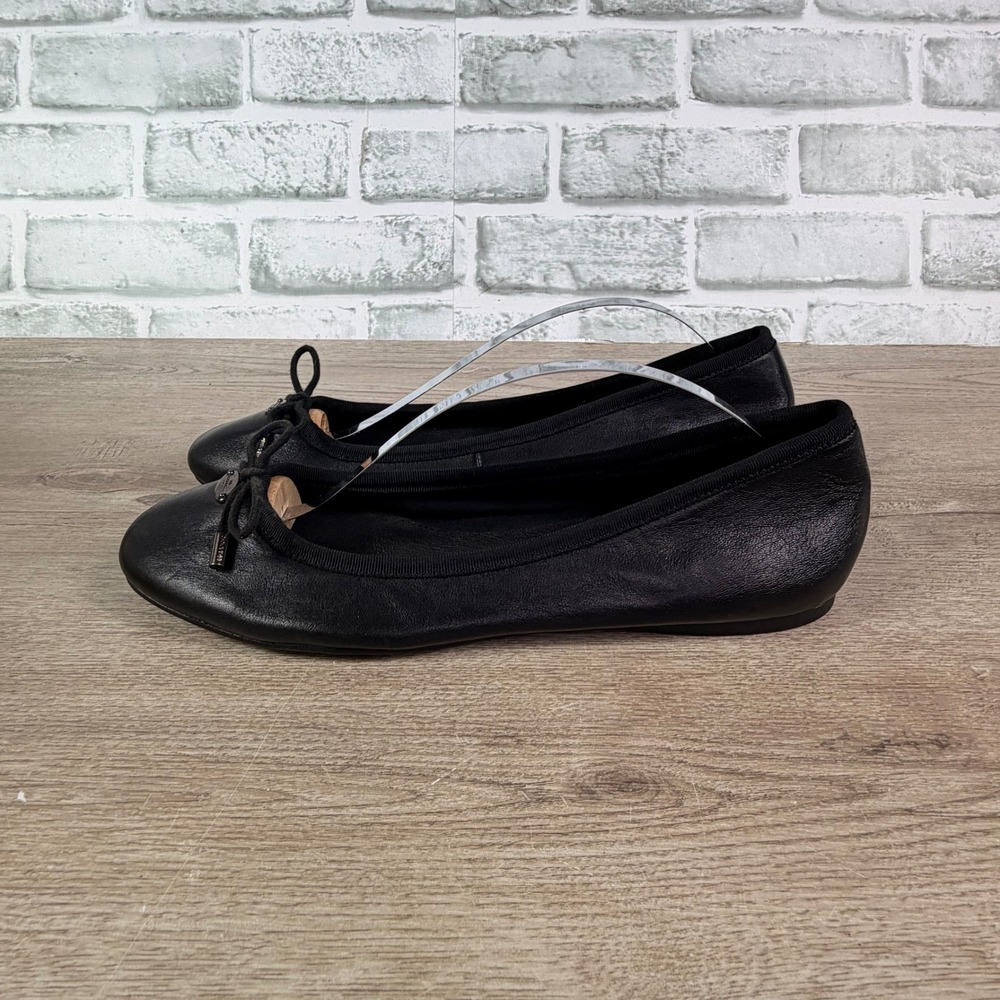 Coach Arissa Ballet Flats Leather Black Womens 8B